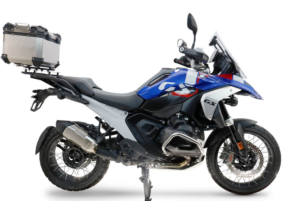  Bmw R 1300 GS 2024/2026 Baúl superior Top Case de Titanio color natural con placa específica incluida Capacidad Litros 35