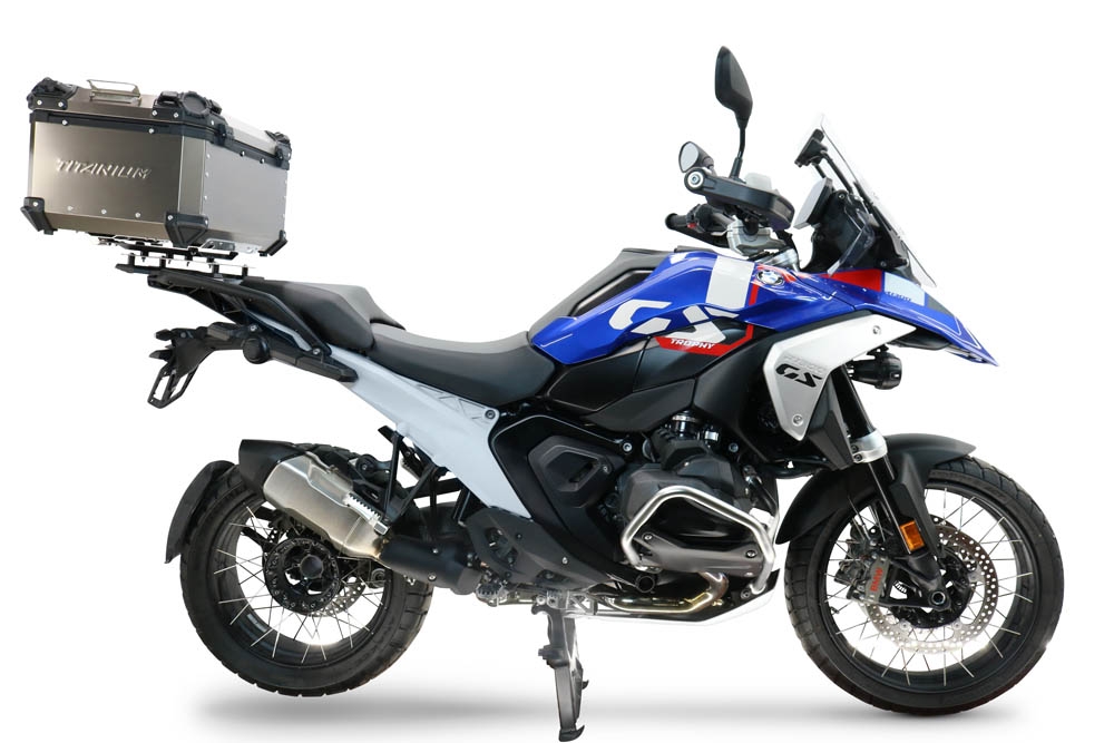  Bmw R 1300 GS Adventure 2024/2026 Baúl superior Top Case de Titanio color natural con placa específica incluida Capacidad Litros 55