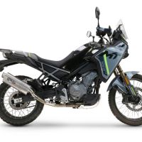 GPR escape compatible con  Cf Moto 450 MT 2024-2025, Dune Triovale Titanio, Escape legal, homologado, silenciador con db killer desmontable y tubo de conexión específico 