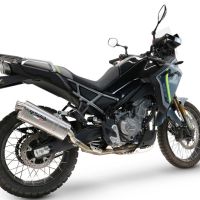 GPR escape compatible con  Cf Moto 450 MT 2024-2025, Dune Triovale Titanio, Escape legal, homologado, silenciador con db killer desmontable y tubo de conexión específico 