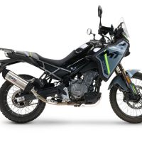 GPR escape compatible con  Cf Moto 450 MT 2024-2025, Furore-X Titanio, Escape legal, homologado, silenciador con db killer desmontable y tubo de conexión específico 