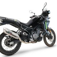 GPR escape compatible con  Cf Moto 450 MT 2024-2025, Furore-X Acciaio Inox, Escape legal, homologado, silenciador con db killer desmontable y tubo de conexión específico 