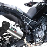 GPR escape compatible con  Cf Moto 450 MT 2024-2025, Furore-X Titanio, Escape legal, homologado, silenciador con db killer desmontable y tubo de conexión específico 