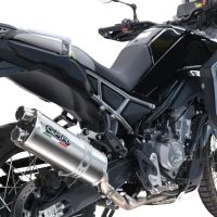 GPR escape compatible con  Cf Moto 450 MT 2024-2025, Dual Inox, Escape racing, silencioso con tubo de conexión 