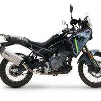 GPR escape compatible con  Cf Moto 450 MT 2024-2025, Hyper Sonic Titanium, Escape completo racing, incluyendo colector y db killer desmontable, sin homologación 
