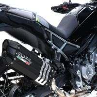 GPR escape compatible con  Cf Moto 450 MT 2024-2025, Hyper Sonic Black Titanium, Escape completo racing, incluyendo colector y db killer desmontable, sin homologación 