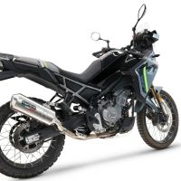 GPR escape compatible con  Cf Moto 450 MT 2024-2025, Satinox , Escape legal, homologado, silenciador con db killer desmontable y tubo de conexión específico 