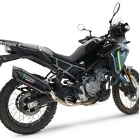 GPR escape compatible con  Cf Moto 450 MT 2024-2025, Furore-X Titanio Nero, Escape legal, homologado, silenciador con db killer desmontable y tubo de conexión específico 