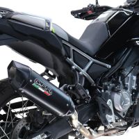 GPR escape compatible con  Cf Moto 450 MT 2024-2025, Furore-X Titanio Nero, Escape legal, homologado, silenciador con db killer desmontable y tubo de conexión específico 