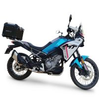Baúl en aluminio, color negro con placa específica incluida Baúl GPR TECH compatible con  Cf Moto 450MT 2023/2025