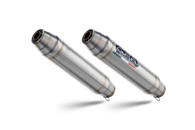 Escape compatible con Triumph BONNEVILLE T100 2001-2014, Deeptone Inox, Par de terminales de escape homologados, con db killer extraíbles y tubos de conexión específicos 