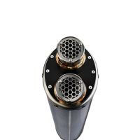 Escape compatible con Ktm Duke 790 2021-2024, Dual Poppy, Escape legal, homologado, silenciador con db killer desmontable y tubo de conexión específico 