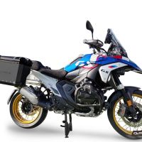 GPR TECH compatible con  Bmw R 1300 GS 2023/2025 Par de maletas laterales en aluminio color negro con portaequipajes específico Capacidad 38 LT. + 38 LT.
