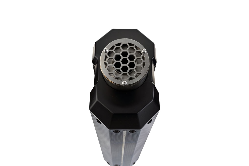 Escape compatible con Ktm LC 8 Super Adventure 1290 R 2021-2024, Sonic Poppy, Escape legal, homologado, silenciador con db killer desmontable y tubo de conexión específico 