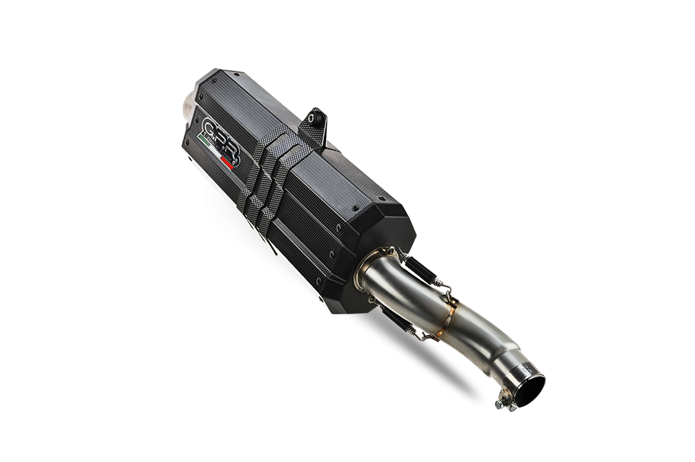 Escape compatible con Ktm LC 8 Super Adventure 1290 R 2021-2024, Sonic Poppy, Escape legal, homologado, silenciador con db killer desmontable y tubo de conexión específico 