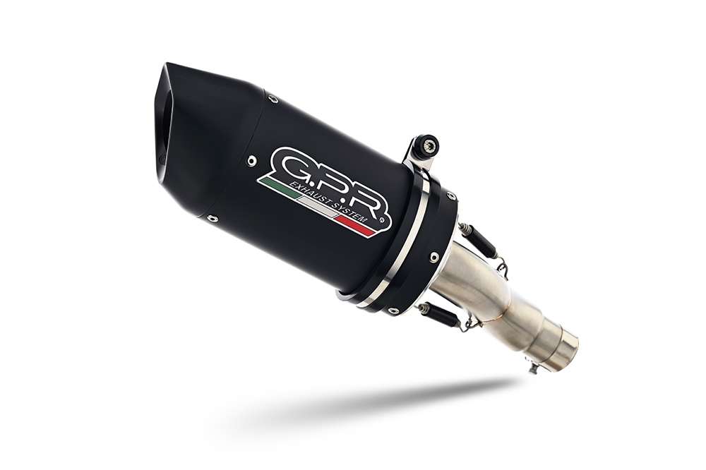 Escape compatible con Ktm Duke 125 2021-2023, Furore Evo4 Nero, Escape legal, homologado, silenciador con db killer desmontable y tubo de conexión específico 