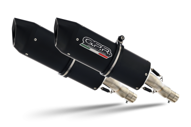 Escape compatible con Suzuki Gw 250 F Inazuma 2012-2017, Furore Nero, Doble escape racing, con tubos de conexión, artículo sin homologación 