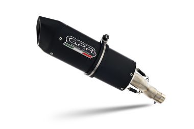 GPR escape compatible con  Bmw F 650 Cs Scarver 2005-2016, Furore Nero, Escape legal, homologado, silenciador con catalizador, db killer desmontable y tubo de conexión específico 