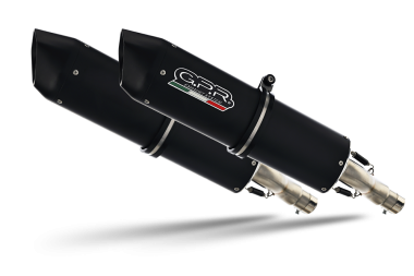 Escape compatible con Husqvarna TE 630 E - SMS 630 - Smr 630 2010-2014, Furore Nero, Par de terminales de escape homologados, con db killer extraíbles y tubos de conexión específicos 