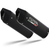 Escape compatible con Bmw K 1600 Gt 2017-2021, Furore Evo4 Nero, Par de terminales de escape homologados, con db killer extraíbles y tubos de conexión específicos 