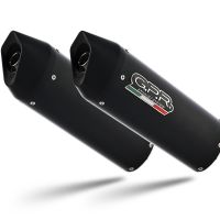 Escape compatible con Ktm Lc4 Smc 625 2005-2006, Furore Nero, Par de terminales de escape homologados, con db killer extraíbles y tubos de conexión específicos 