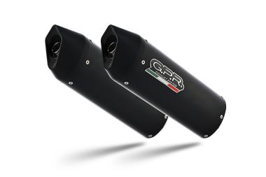 Escape compatible con Suzuki Sv 1000 - S 2003-2008, Furore Nero, Pareja de silenciadores homologados, montaje con bridas específicas, entregados con db killers desmontables 