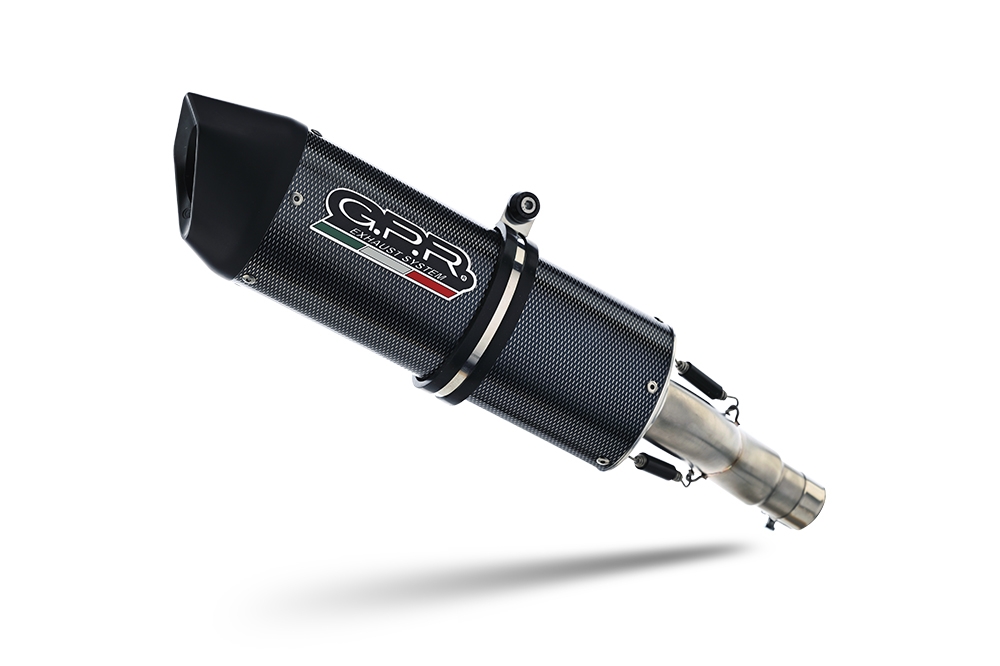 Escape compatible con Yamaha MT03 660 2006-2013, Furore Poppy, Par de terminales de escape homologados, con db killer extraíble, catalizadores y tubo de conexión específico 