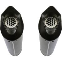 Escape compatible con Bmw K 1600 Gtl 2017-2021, Furore Evo4 Poppy, Par de terminales de escape homologados, con db killer extraíbles y tubos de conexión específicos 