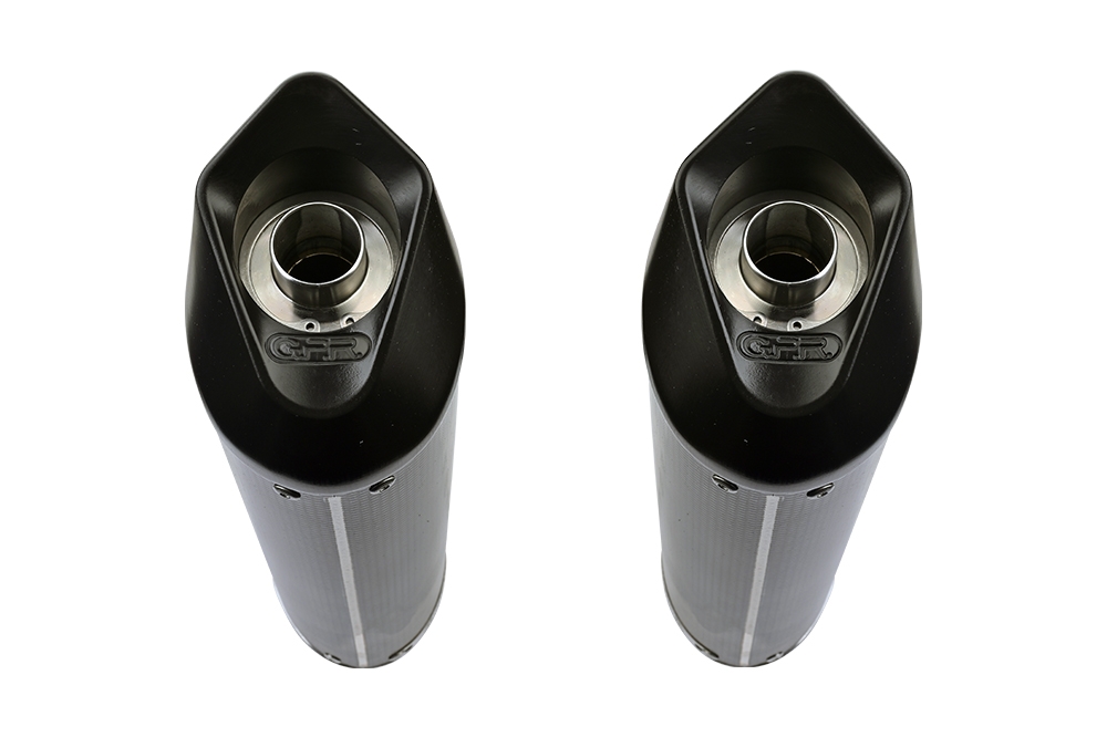 Escape compatible con Yamaha MT03 660 2006-2013, Furore Poppy, Par de terminales de escape homologados, con db killer extraíble, catalizadores y tubo de conexión específico 