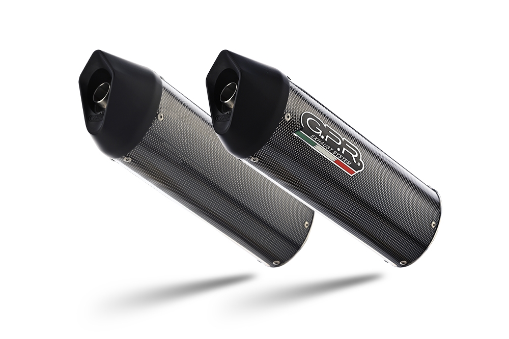 Escape compatible con Yamaha MT03 660 2006-2013, Furore Poppy, Par de terminales de escape homologados, con db killer extraíble, catalizadores y tubo de conexión específico 