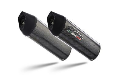 Escape compatible con Ducati Super Sport Ss 900 1998-2002, Furore Poppy, Par de terminales de escape homologados, con db killer extraíbles y tubos de conexión específicos 