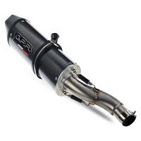 Escape compatible con Yamaha MT03 660 2006-2013, Furore Poppy, Par de terminales de escape homologados, con db killer extraíble, catalizadores y tubo de conexión específico 