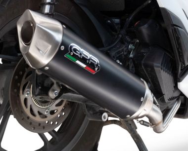 Escape compatible con Zontes D 350 2023-2025, Furore-X Scooter, Escape linea completa racing, con db killer extraíble 
