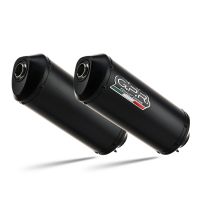 Escape compatible con Yamaha Bt Bulldog 1100 2002-2007, Ghisa , Par de terminales de escape homologados, con db killer extraíbles y tubos de conexión específicos 