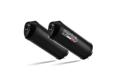 Escape compatible con Yamaha Bt Bulldog 1100 2002-2007, Ghisa , Par de terminales de escape homologados, con db killer extraíbles y tubos de conexión específicos 