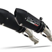 Escape compatible con Ducati Hypermotard 1100 -1100 Evo 2007-2012, Gpe Ann. Black titanium, Par de terminales de escape homologados, con db killer extraíbles y tubos de conexión específicos 