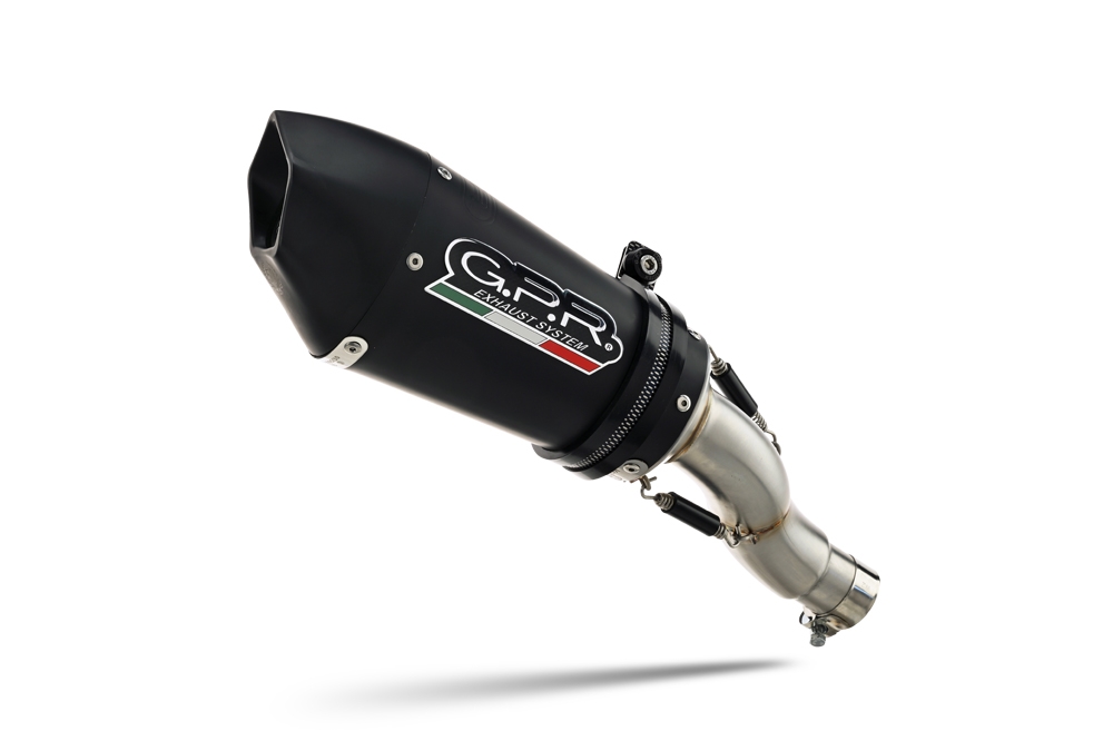 Escape compatible con Aprilia RS 457 2024-2025, Gpe Ann. Black titanium, Escape completo racing, incluyendo colector y db killer desmontable, sin homologación 