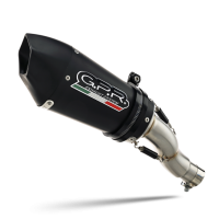 Escape compatible con Benelli Leoncino 500 2017-2024, Gpe Ann. Black titanium, Escape legal, homologado, silenciador con db killer desmontable y tubo de conexión específico 