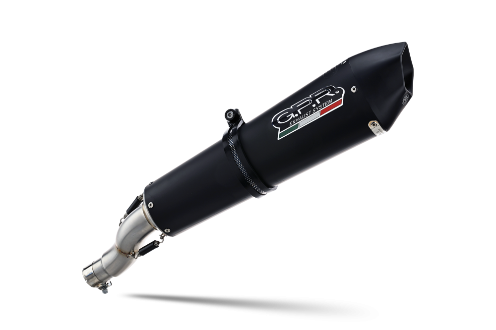 Escape compatible con Gilera Gp 800 2008-2013, Gpe Ann. Black titanium, Escape semi-completo homologado, con db killer extraible y catalizador 