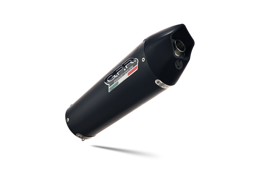 Escape compatible con Gilera Gp 800 2008-2013, Gpe Ann. Black titanium, Escape semi-completo homologado, con db killer extraible y catalizador 