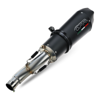 Escape compatible con Ducati Hypermotard 1100 -1100 Evo 2007-2012, Gpe Ann. Black titanium, Par de terminales de escape homologados, con db killer extraíbles y tubos de conexión específicos 