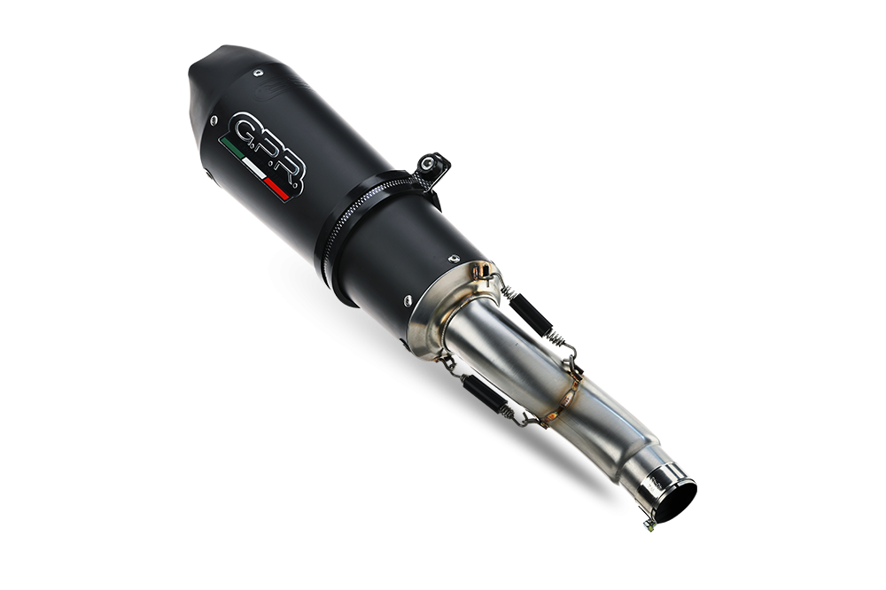 Escape compatible con Can Am Spyder 1000 Gs 2007-2009, Gpe Ann. Black titanium, Escape legal, homologado, silenciador con db killer desmontable y tubo de conexión específico 