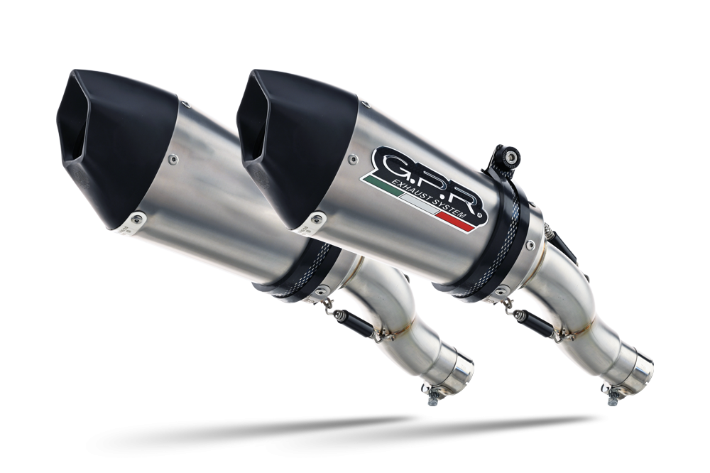 Escape compatible con Kawasaki Z 1000 Sx 2017-2020, GP Evo4 Titanium, Par de terminales de escape homologados, con db killer extraíbles y tubos de conexión específicos 