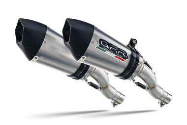 Escape compatible con Kawasaki Z 1000 Sx 2011-2016, Gpe Ann. titanium, Doble escape racing, con tubos de conexión, artículo sin homologación 