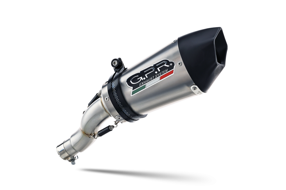 Escape compatible con Bmw R Nine-T 1200 -Pure -Racer -Urban G-S 2017-2023, GP Evo4 Titanium, Escape legal, homologado, silenciador con db killer desmontable y tubo de conexión específico 