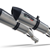 Escape compatible con Aprilia Rsv 1000 R Factory 2004-2005, Gpe Ann. titanium, Par de terminales de escape homologados, con db killer extraíbles y tubos de conexión específicos 