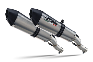 Escape compatible con Aprilia Rsv 1000 R Factory 2004-2005, Gpe Ann. titanium, Par de terminales de escape homologados, con db killer extraíbles y tubos de conexión específicos 