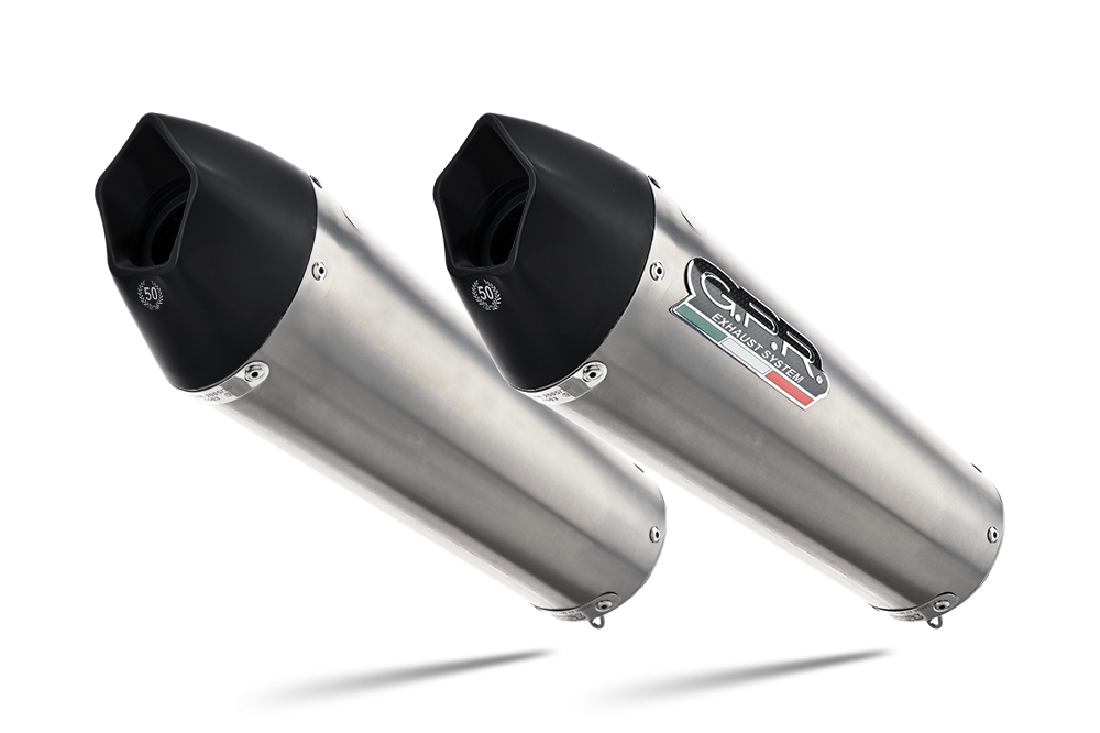 Escape compatible con Kawasaki Zzr 1400 2017-2022, Gpe Ann. titanium, Doble escape racing, con tubos de conexión, artículo sin homologación 