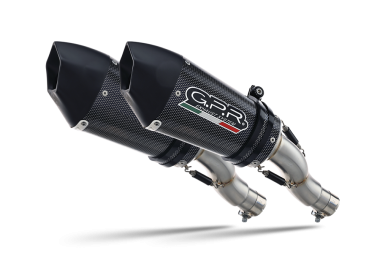 Escape compatible con Kawasaki Z 1000 2010-2013, Gpe Ann. Poppy, Par de terminales de escape homologados, con db killer extraíbles y tubos de conexión específicos 