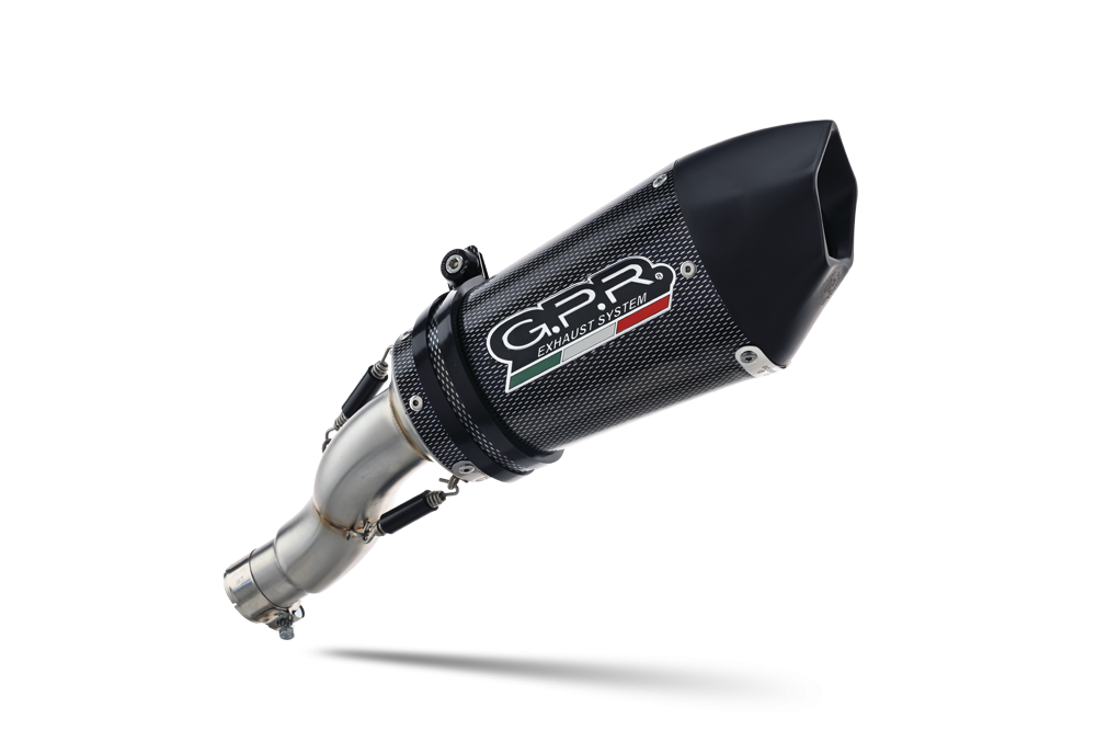 Escape compatible con Bmw R Nine-T 1200 -Pure -Racer -Urban G-S 2017-2023, GP Evo4 Poppy, Escape legal, homologado, silenciador con db killer desmontable y tubo de conexión específico 
